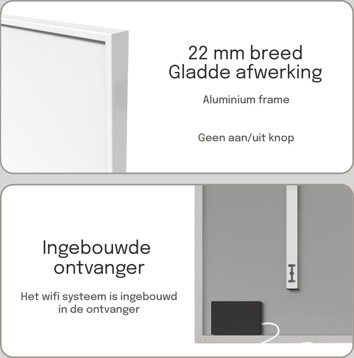 Byecold - Infraroodpaneel Vrijstaand/Wandmontage WiFi 350W 60x60