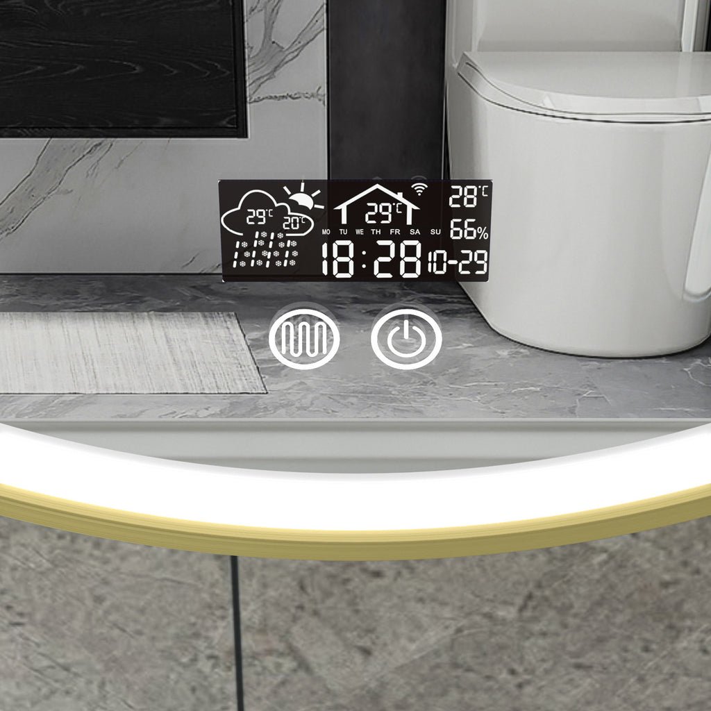 Smart Spiegel met Gouden Frame 80cm