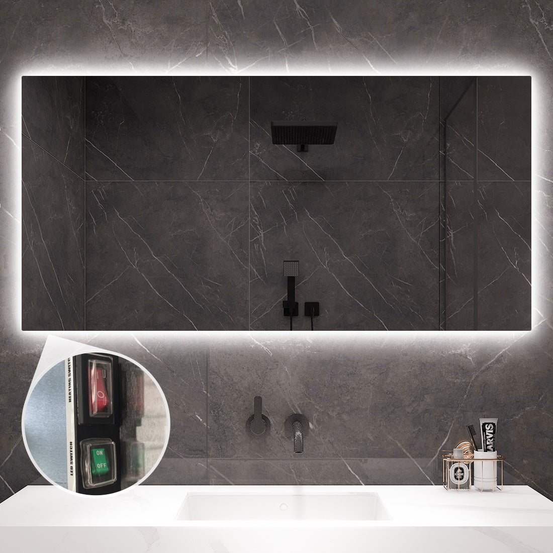 Byecold Infrarood verwarming spiegel LED 700W