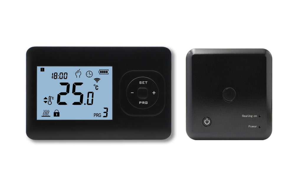 QH Basic programmeerbare thermostaat met opbouw ontvanger zwart
