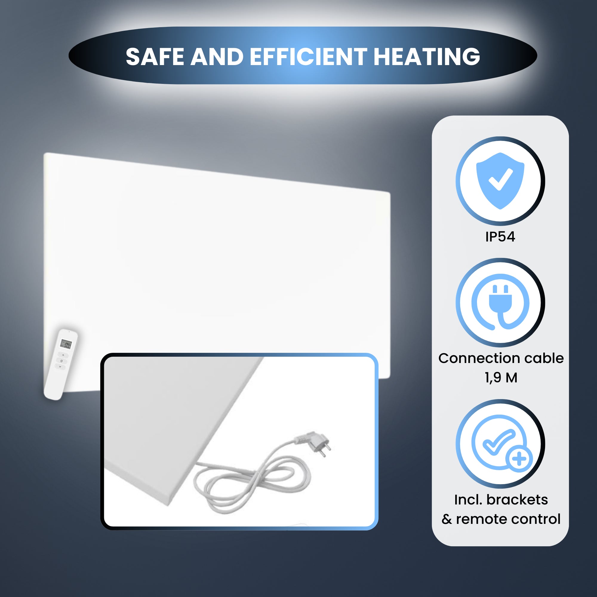 QH-FR Serie infraroodpaneel 30 x 120 cm 350Watt