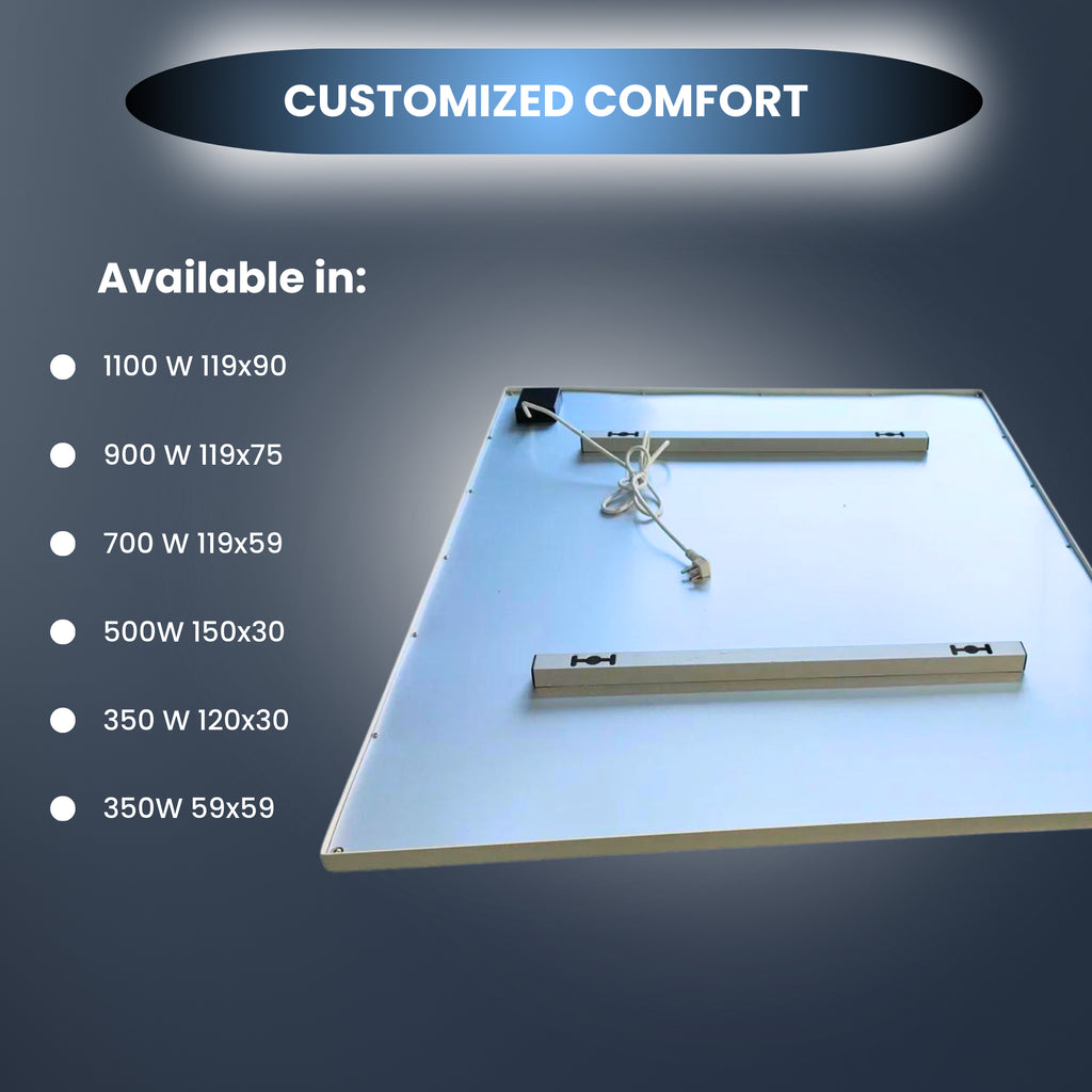 QH-FR Serie infraroodpaneel 30 x 120 cm 350Watt