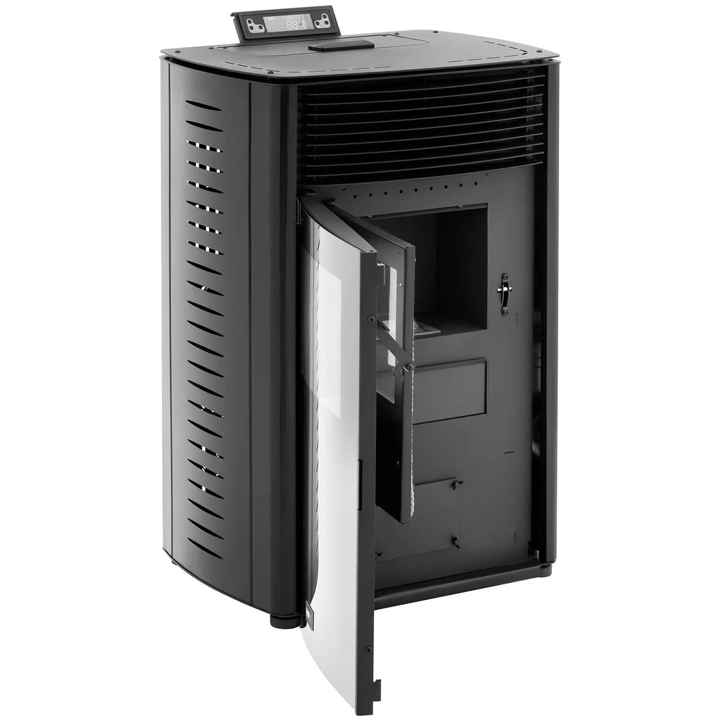 Pelletkachel - 13.1kW - voor 80-100 m2 - 5 niveaus - timer - CR04 Black