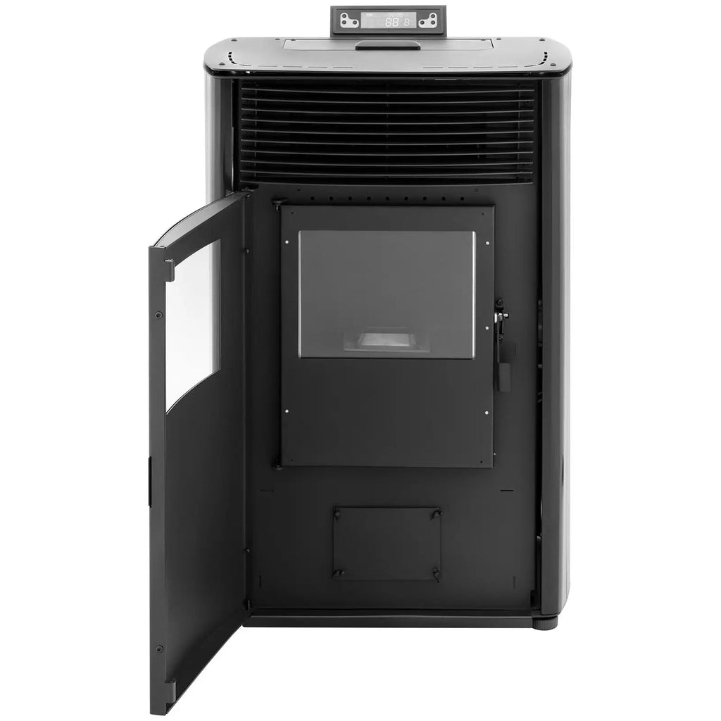 Pelletkachel - 13.1kW - voor 80-100 m2 - 5 niveaus - timer - CR04 Black