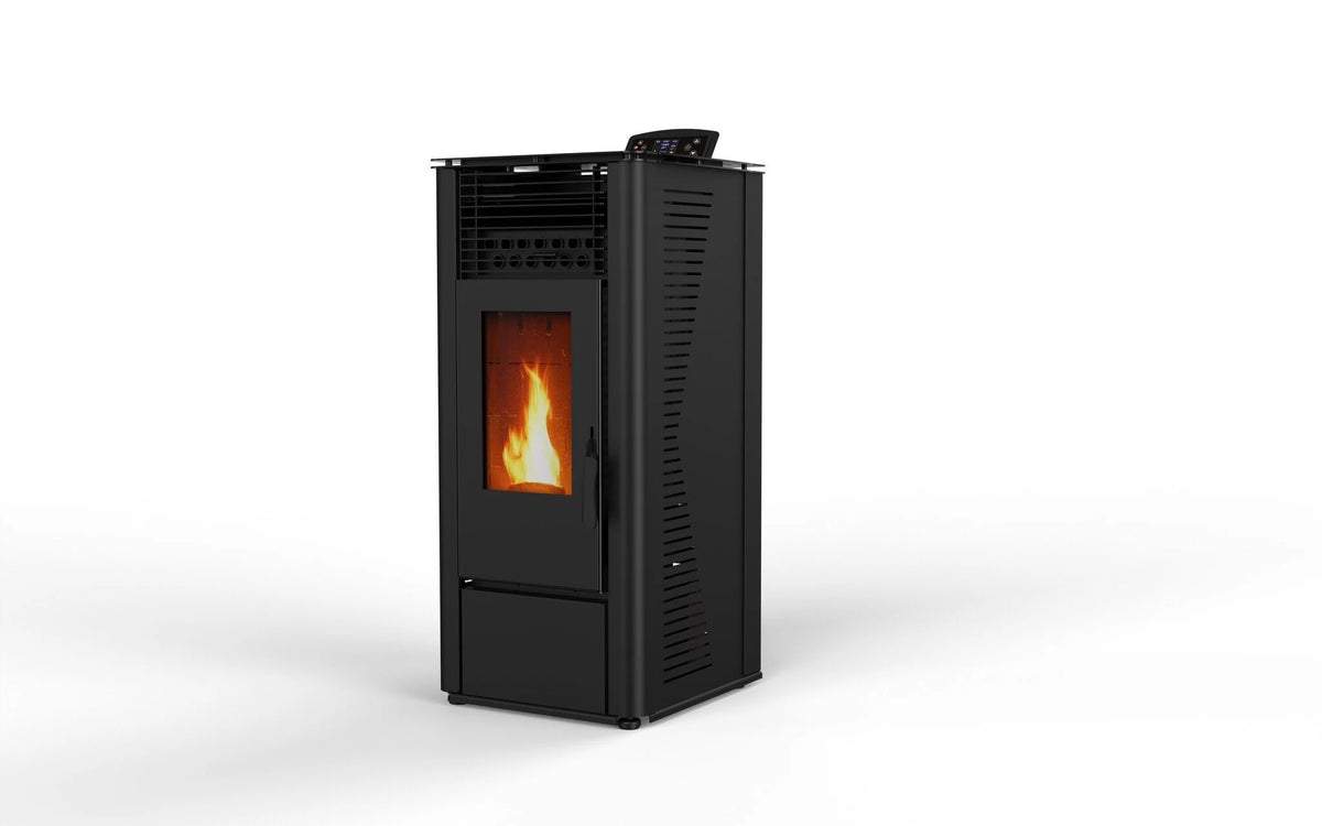 Pelletkachel - 9.6 kW 80 -90 m² - 5 niveaus - timer - KM1009A - Black