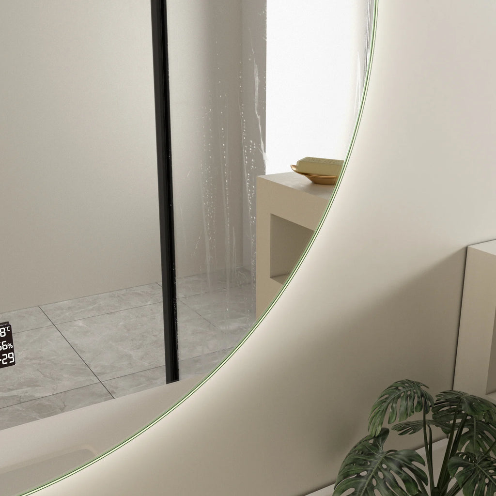 Smart spiegel rond 80cm frameloos met led verlichting, anti-condens en wifi