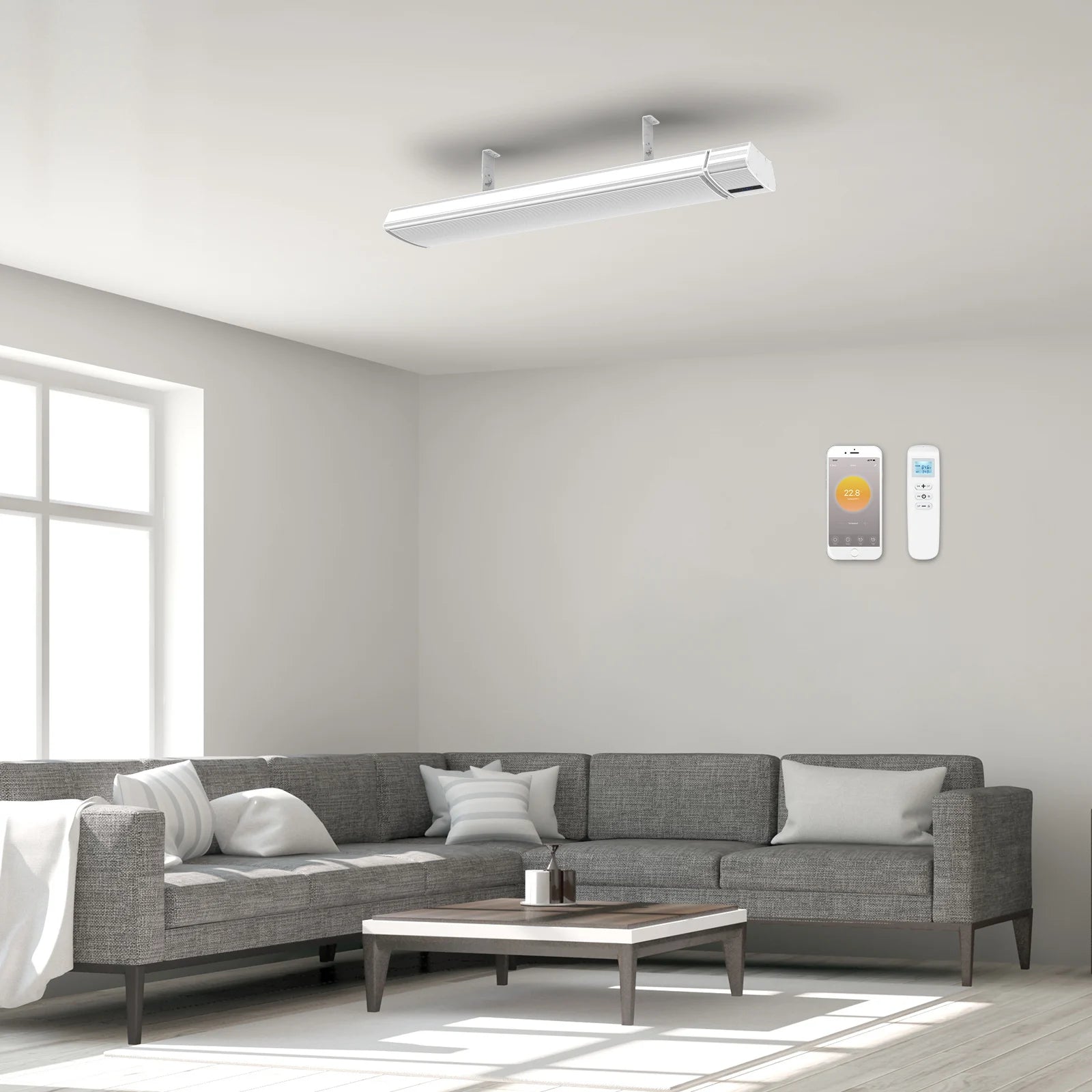 Infrarood terrasverwarmer Whitewarm Wifi 1800 - 2400Watt