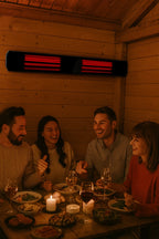 Infrarood terrasverwarmer Calore black heater instelbaar met 1600 - 3200Watt