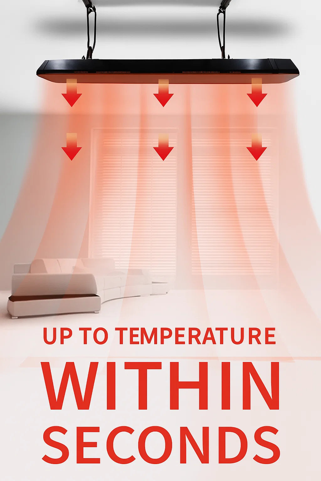 Infrarood terrasverwarmer Calore black heater instelbaar met 1600 - 3200Watt