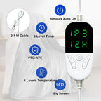 Elektrische omslagdeken - Warmtedeken - 1 persoons - 180x150 cm - Fleece - blauw