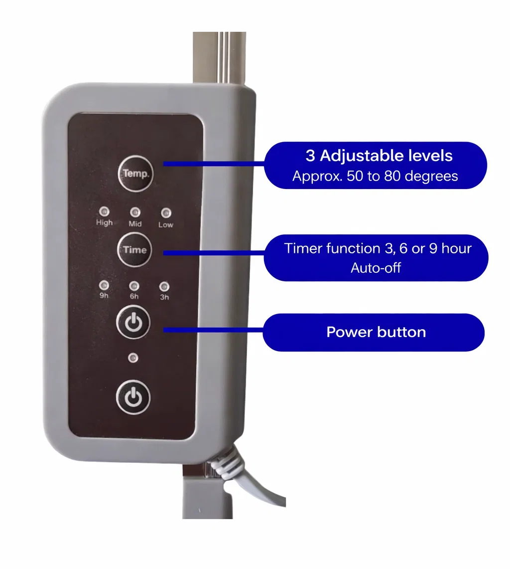 Infrarood verwarming voor bureau - 215 watt - 60 x 60 cm