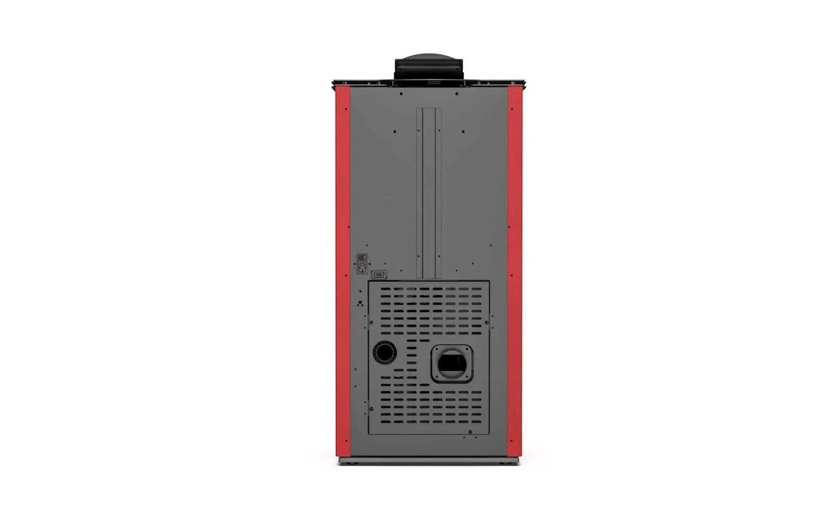 Pelletkachel - 12.2 kW 100 - 120 m² - 5 niveaus - timer - KM1202A - Rood