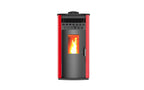Pelletkachel - 12.2 kW 100 - 120 m² - 5 niveaus - timer - KM1202A - Rood
