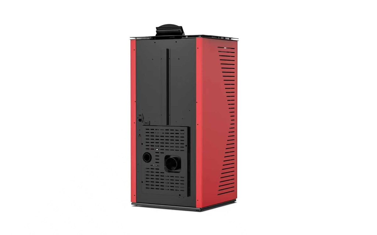 Pelletkachel - 12.2 kW 100 - 120 m² - 5 niveaus - timer - KM1202A - Rood