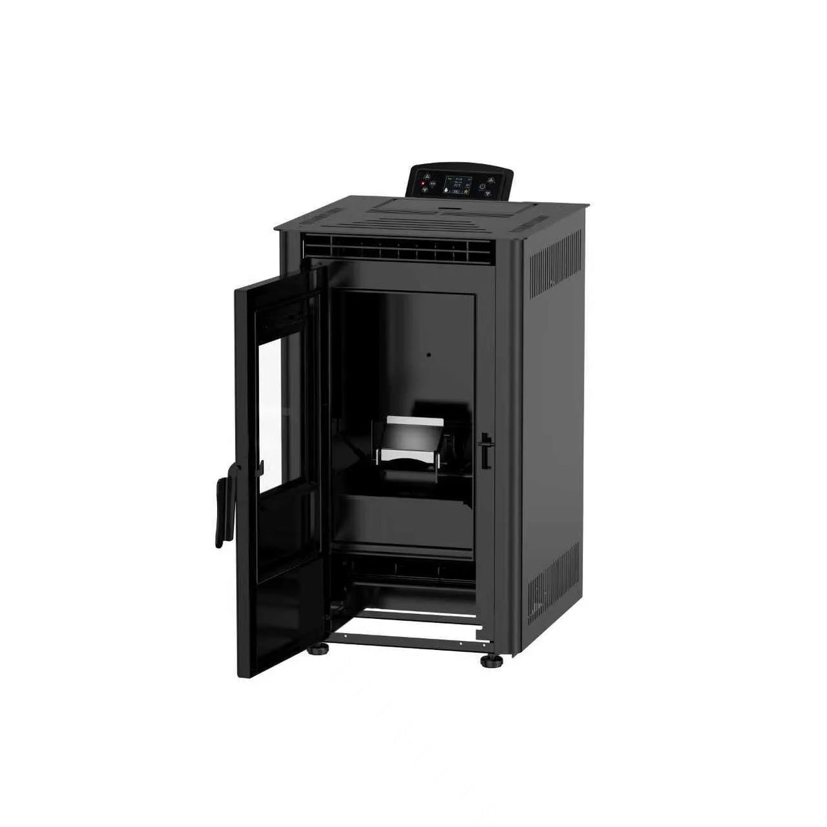 Pelletkachel - 6.9 kW 60 m² - 5 niveaus - timer - KT0702A - Black