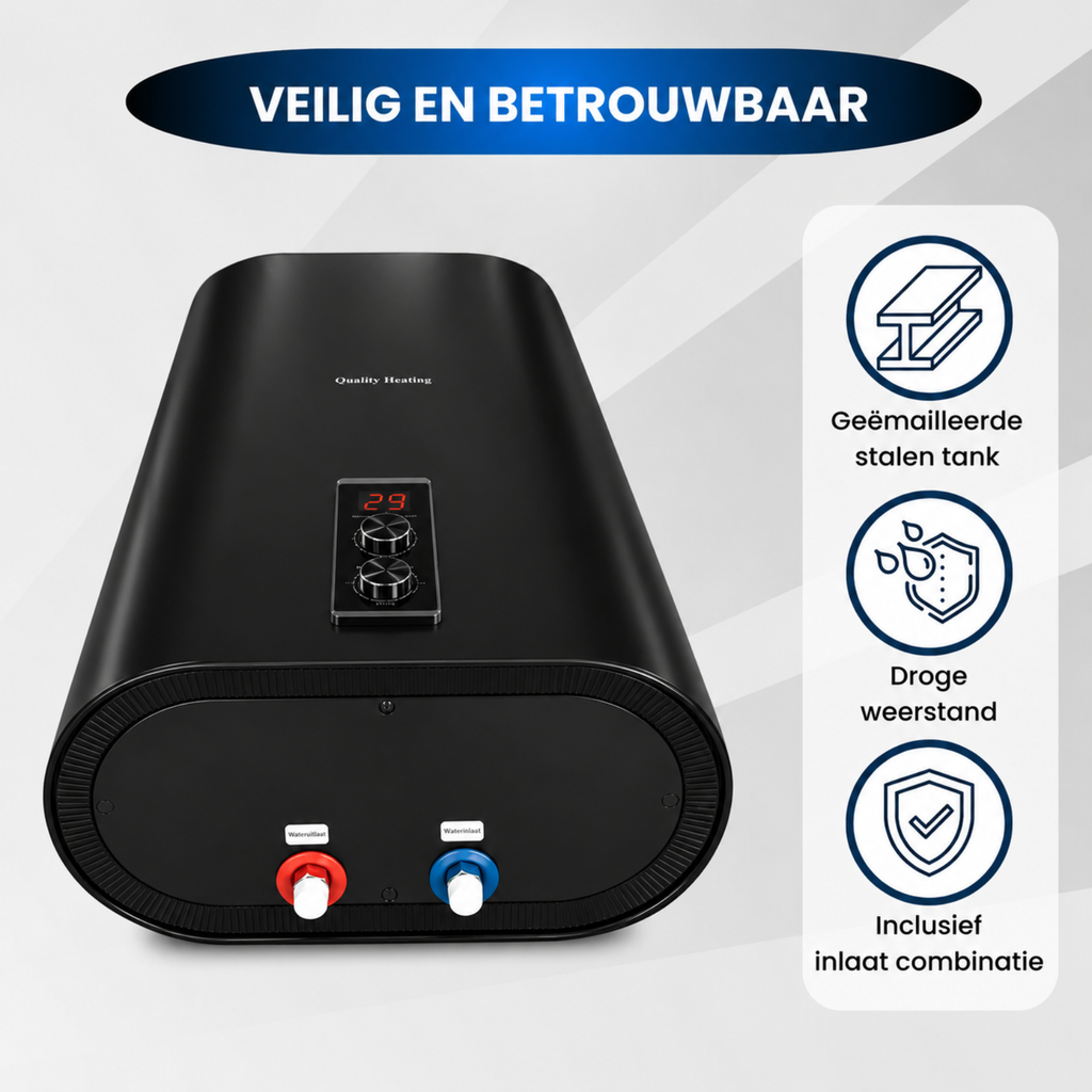 50 Liter QH dual elektrische boiler met digitale bediening 