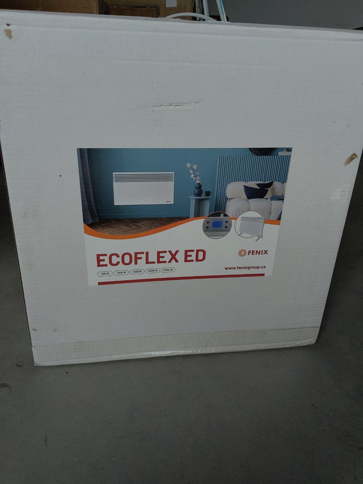 Tweedekans - Ecoflex Atlantic elektrische kachel met instelbare thermostaat - 500 Watt - 51cm (b) x 51cm (h)