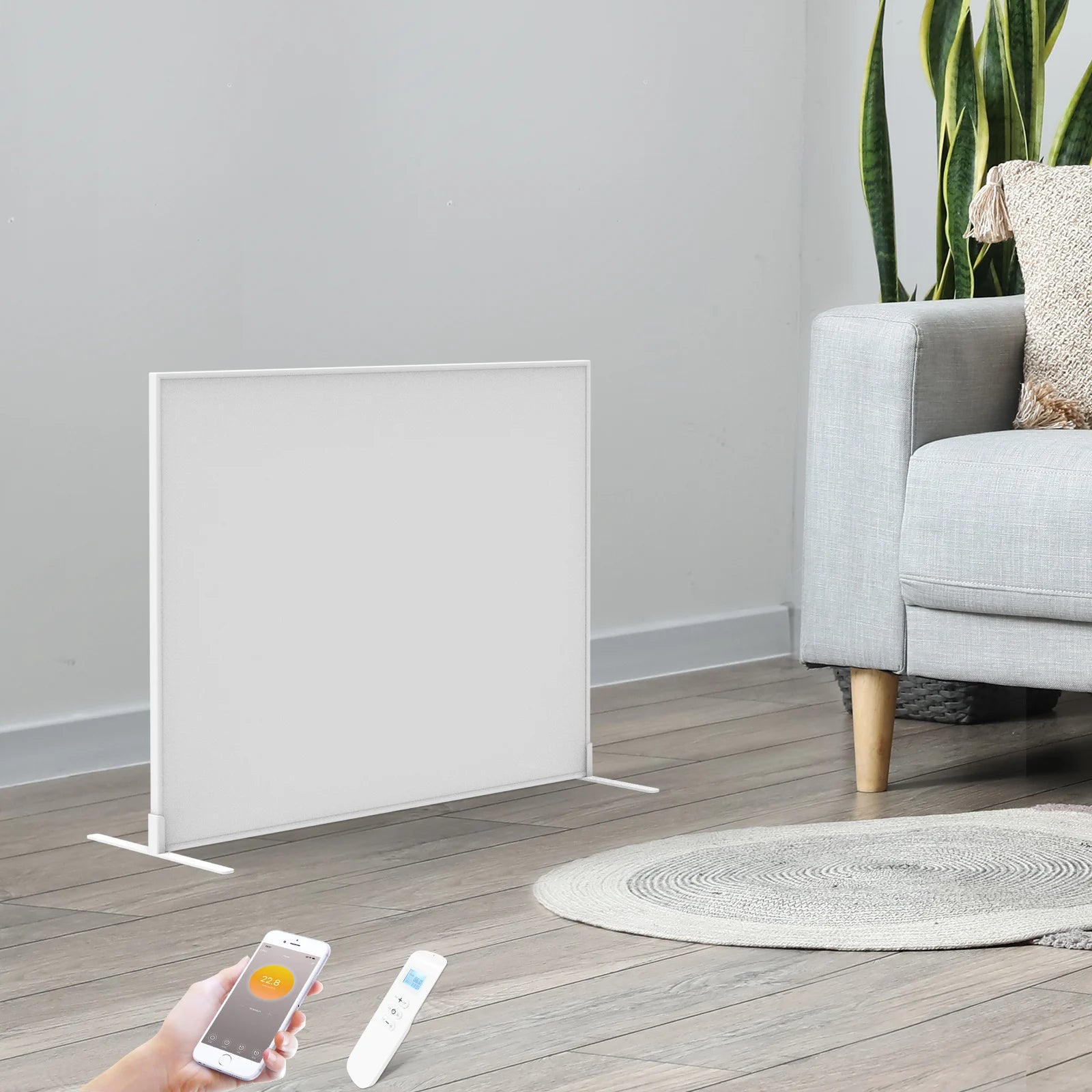 Tweedekans - QH-SP Wifi remote control verplaatsbaar infraroodpaneel 350, 450 en 700Watt - 350Watt 60 x 50 cm