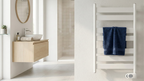 Adax Wave elektrische handdoekradiator Wit