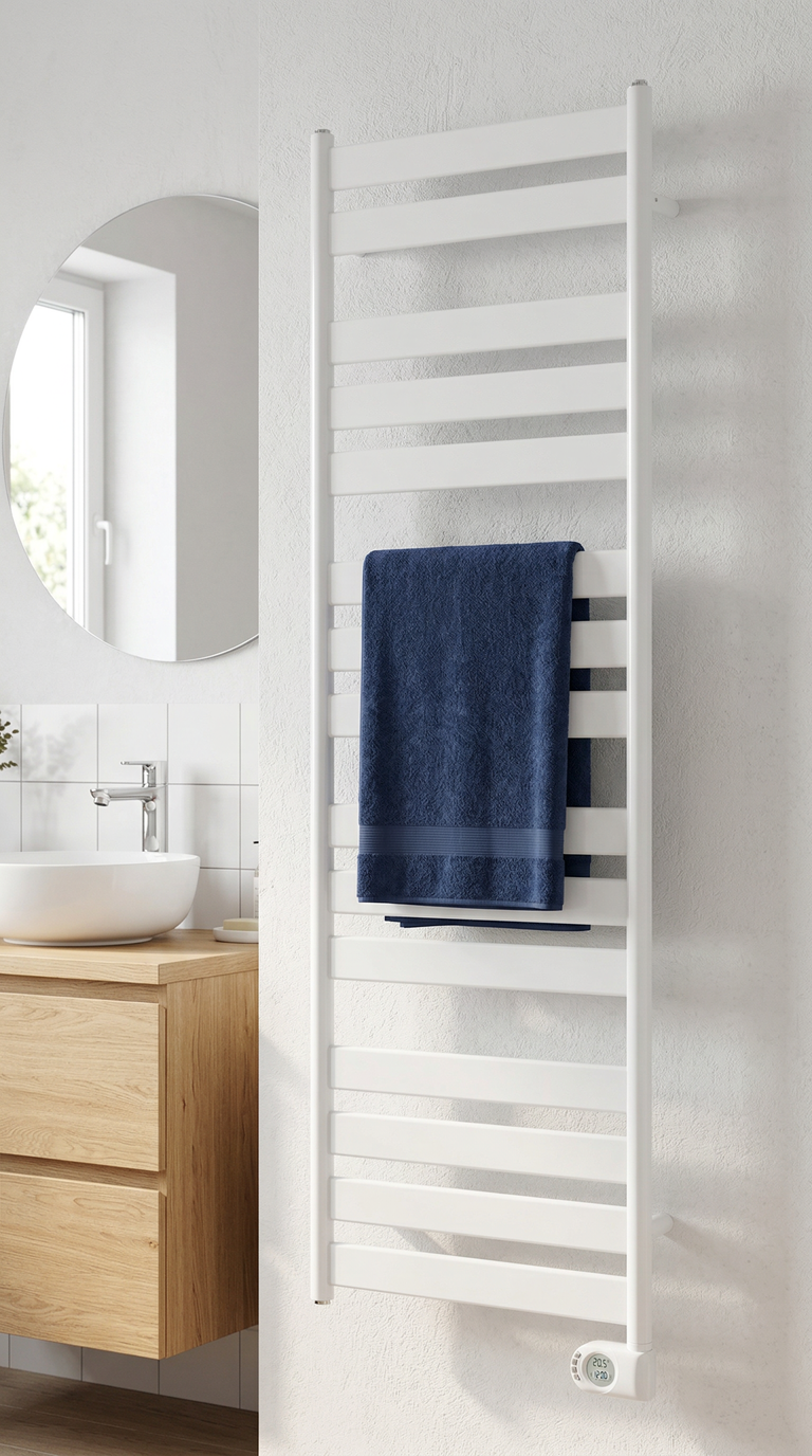 Adax Wave elektrische handdoekradiator Wit