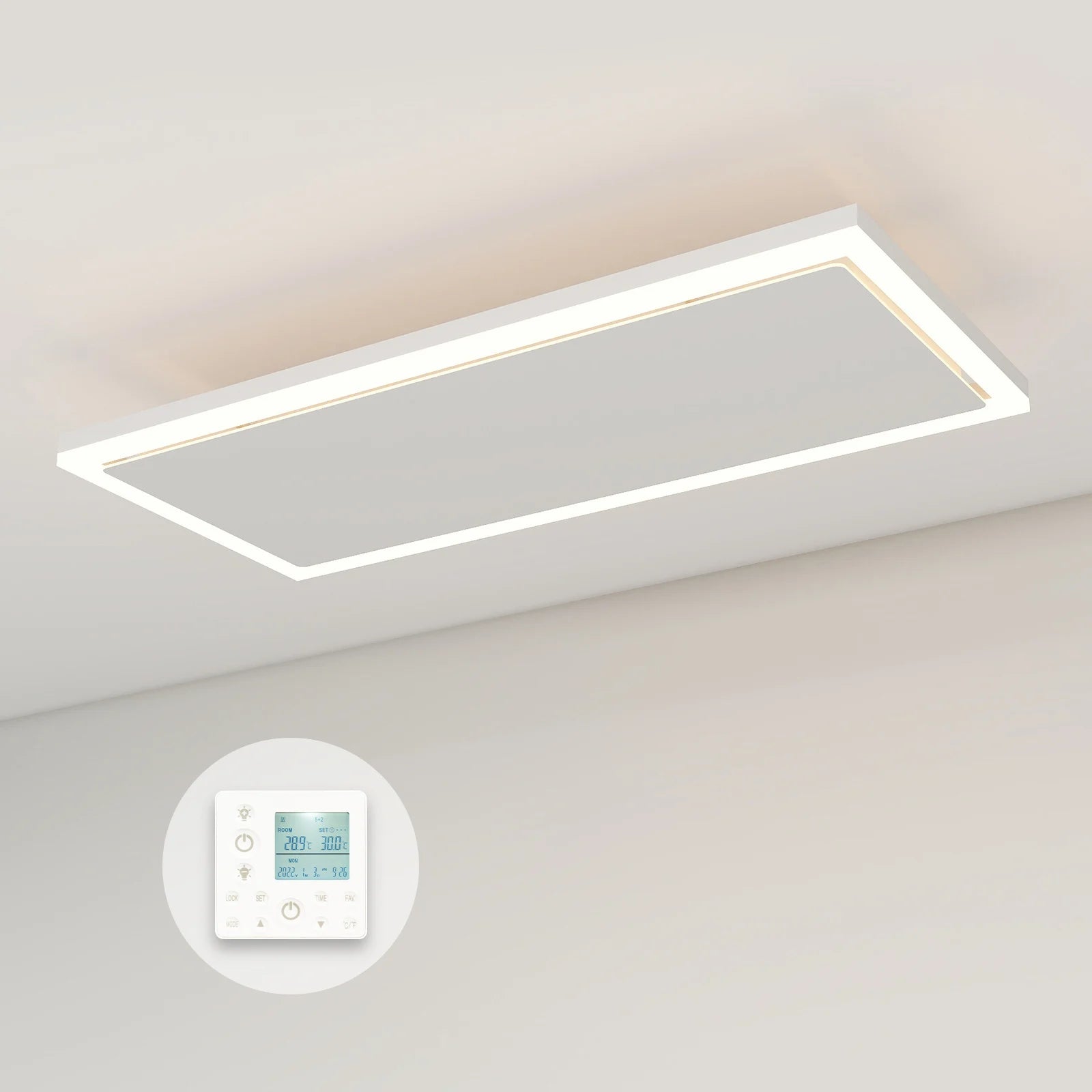 Tweedekans - QH-InfraGlow Serie infraroodpaneel met led verlichting 67x68 cm 1250Watt - 67x68 cm 1250Watt
