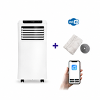 Mobiele airco Wifi ontvochtigen en ventileren met raamafdichting en luchtreiniger 9000btu