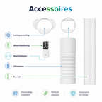 Mobiele airco Wifi ontvochtigen en ventileren met raamafdichting en luchtreiniger 9000btu