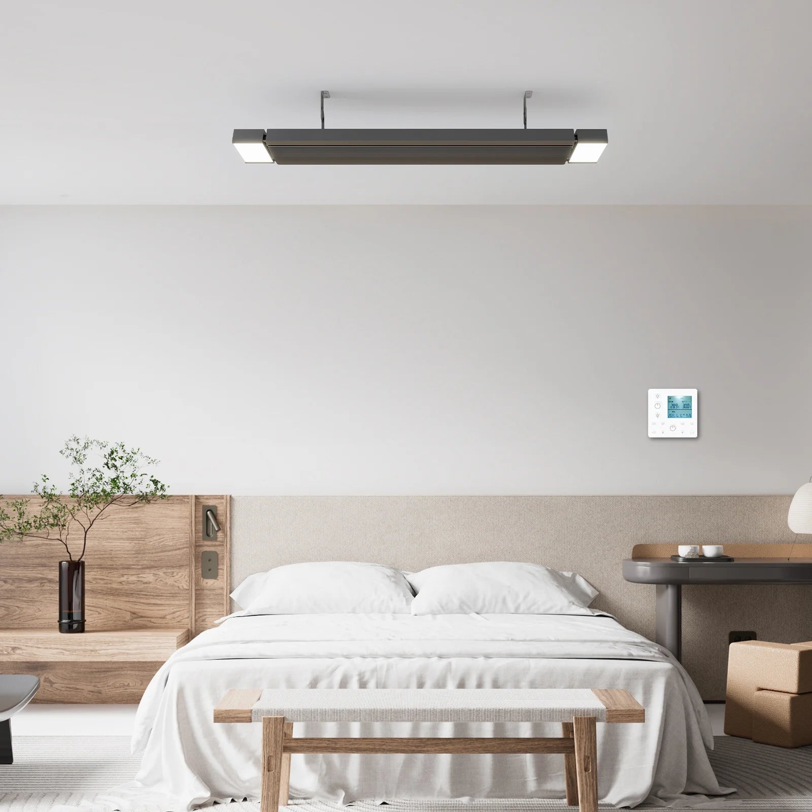 Tweedekans - Infraroodstraler Led GlowBeam Wifi met afstandsbediening - 1800Watt met 40Watt led