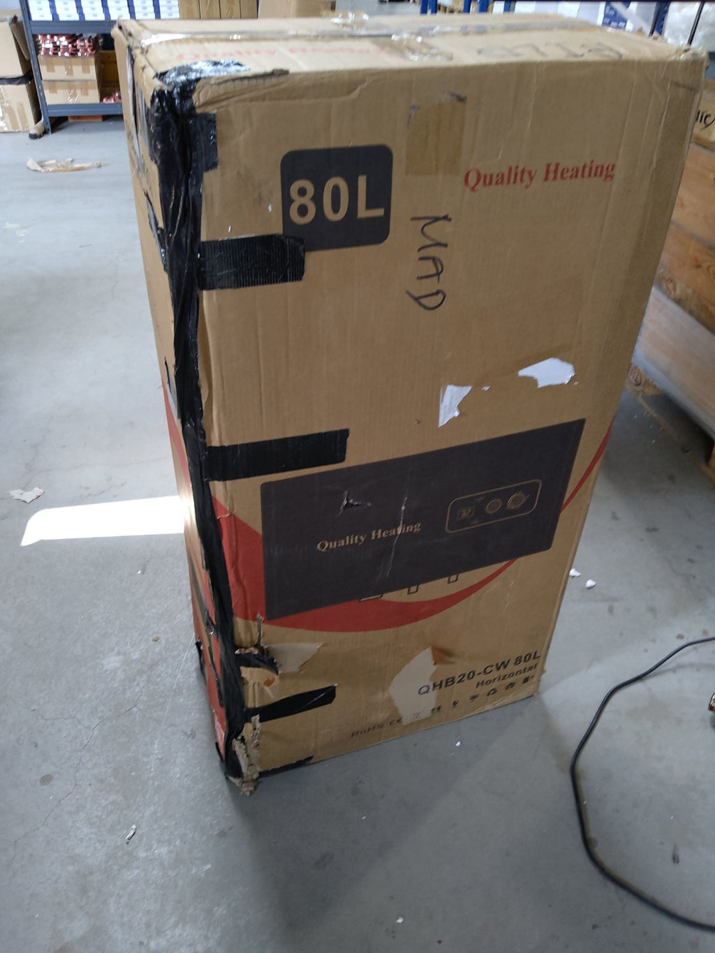 Tweedekans - 80 Liter QH dual horizontaal elektrische boiler met digitale bediening - 80 Liter QH dual horizontaal elektrische boiler met digitale bediening