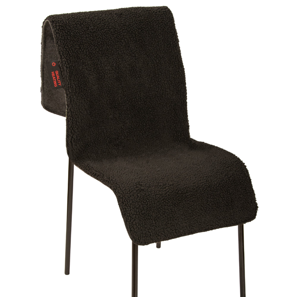 Tweedekans - Warmtedeken draadloos Warmy - 45 x 135 cm warmy Teddy black (oneside) + dark grey (wooly) the otherside