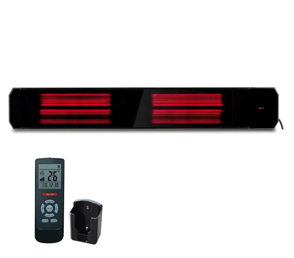 Tweedekans - Infrarood terrasverwarmer Calore  black heater instelbaar met 1600 - 3200Watt - 2200Watt 1160*180*77mm