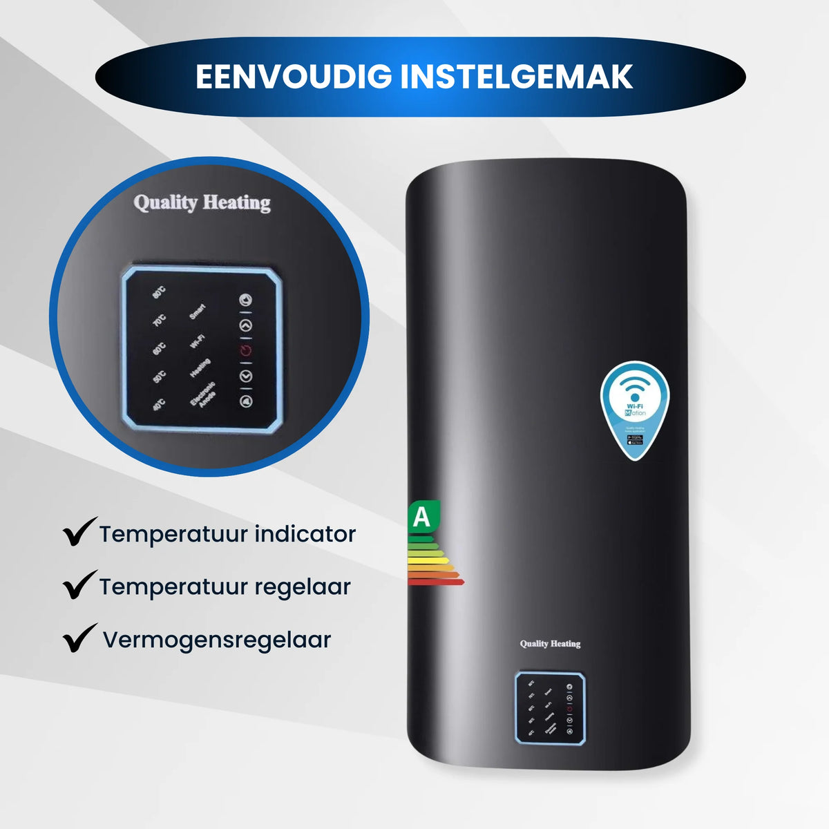 Tweedekans - 30 Liter Performance QH Wifi dual elektrische boiler met digitale bediening - 30 Liter Performance QH Wifi