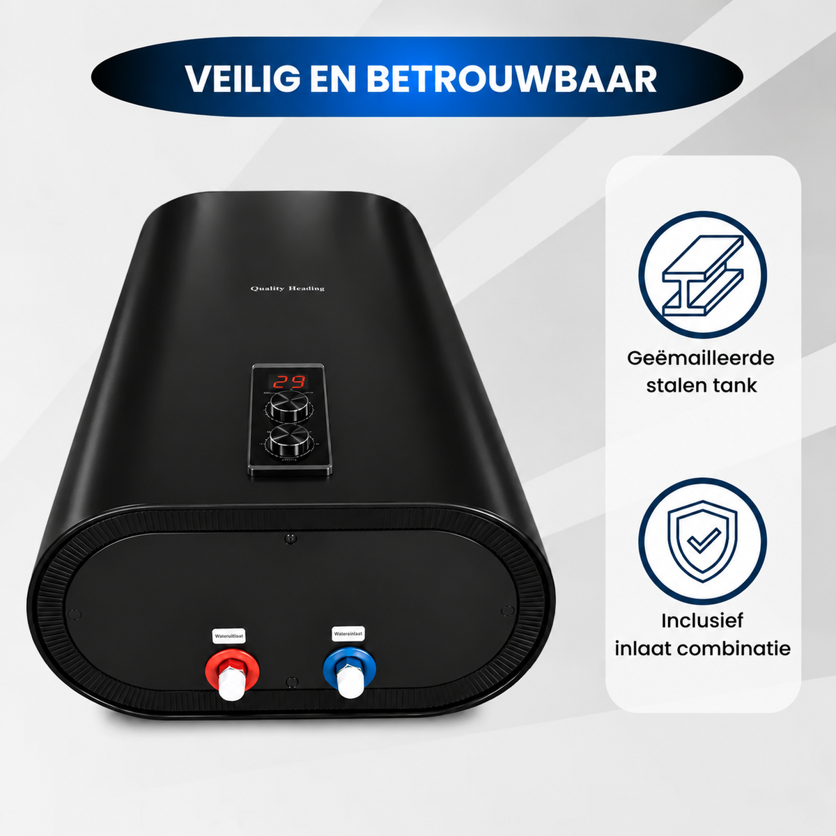 30 Liter QH dual elektrische boiler met digitale bediening