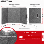 Vouwbaar mobiel infraroodpaneel met 3 warmtestanden - 165W