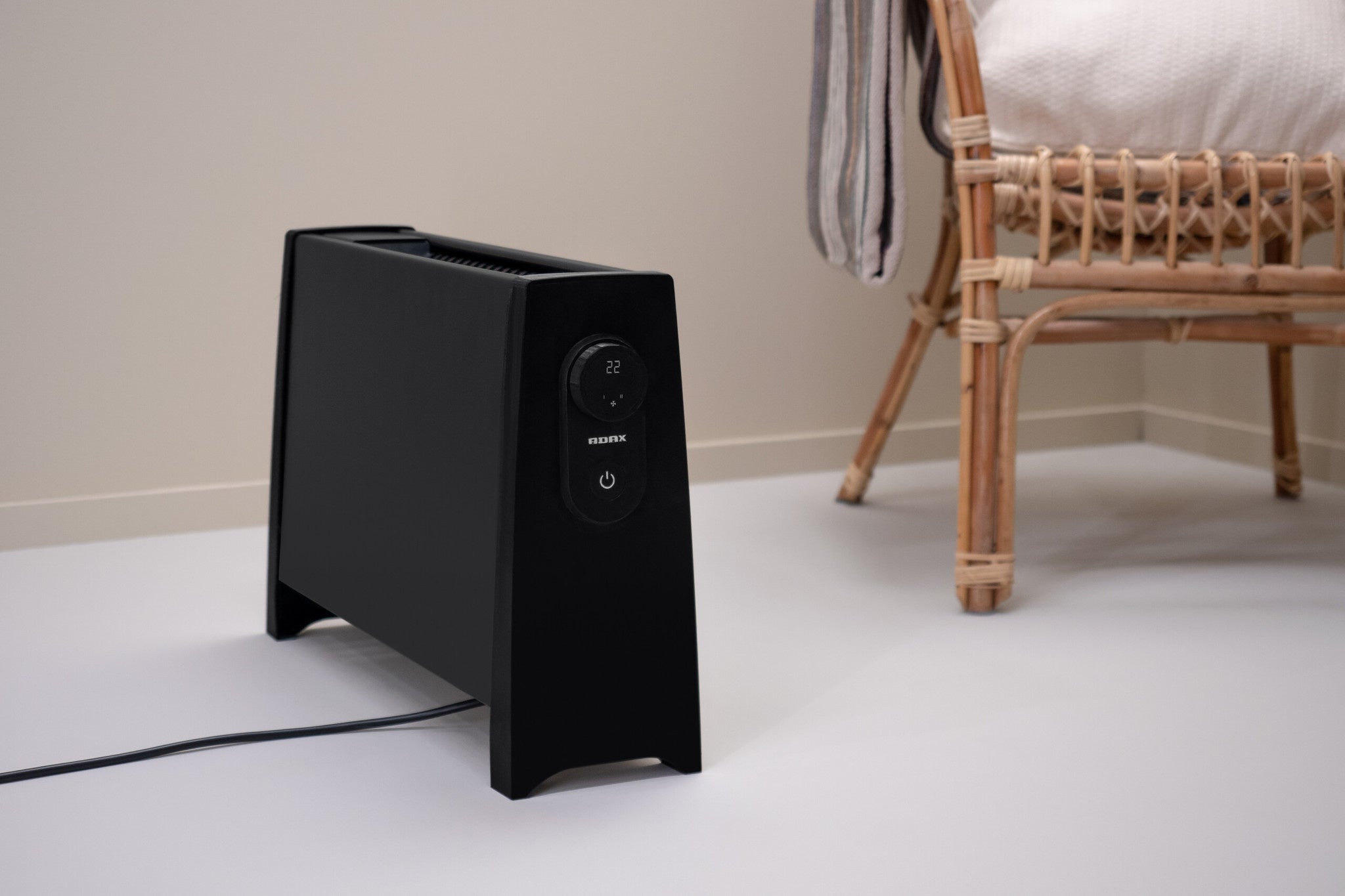 Adax Vilje met Wifi elektrische verwarming 2000W Zwart