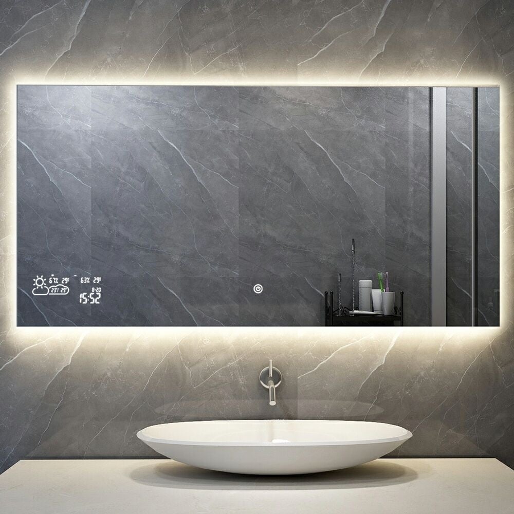 Smart spiegel met led verlichting infrarood verwarming 60X60 200Watt 