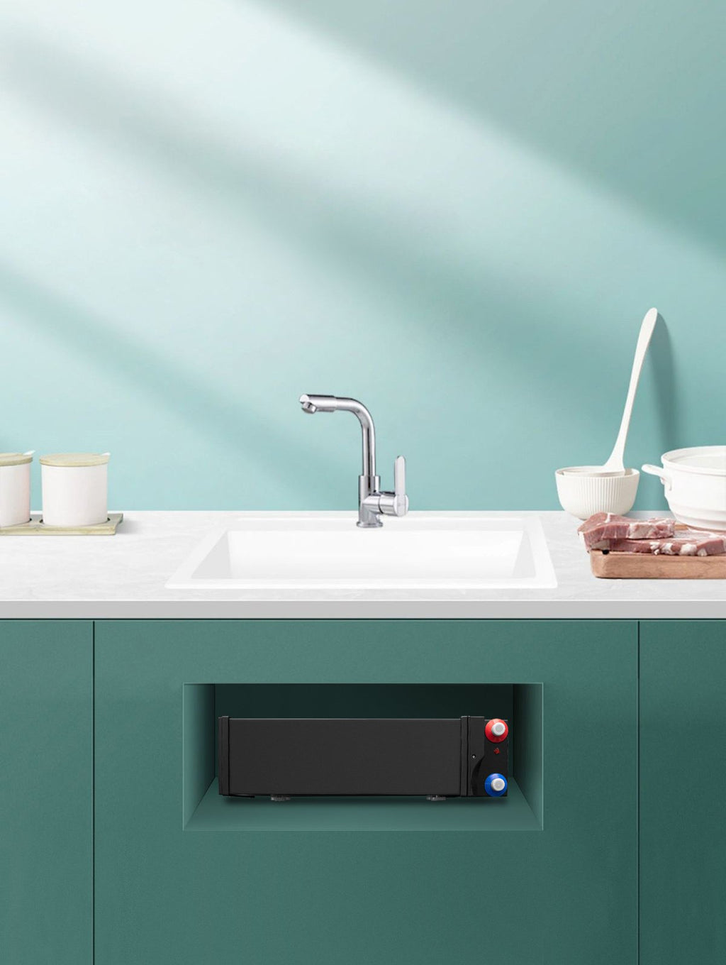 Plintboiler keukenboiler 5 Liter 2000Watt rvs QH-line