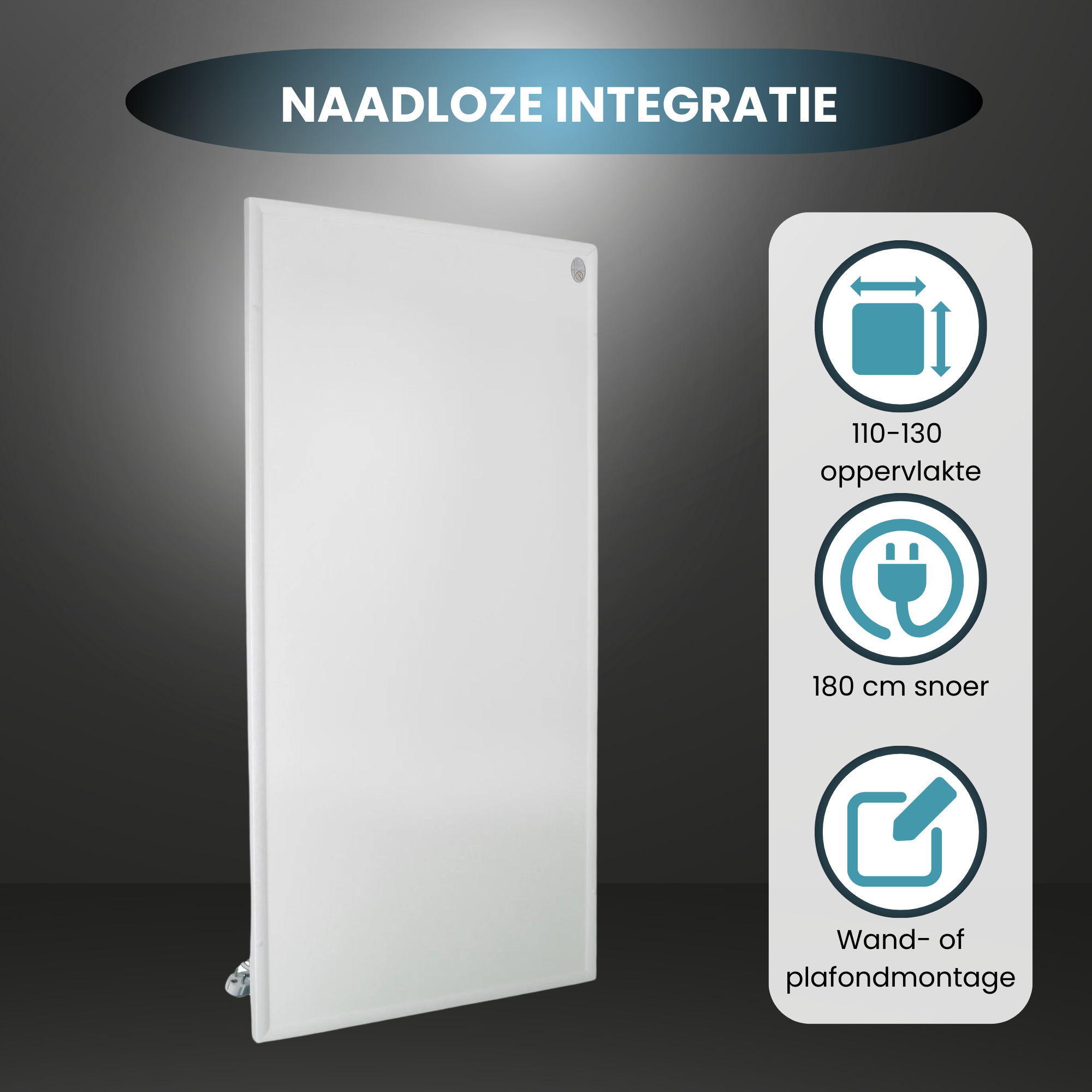 QH-HL Serie infraroodpaneel met LED verlichting 63 x 128 cm - 840Watt