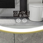 Smart spiegel rond 80cm gouden frame met led verlichting, anti-condens en wifi