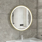 Smart spiegel rond 80cm gouden frame met led verlichting, anti-condens en wifi